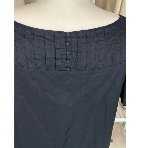 Gap Women's Size 20 Black Puff Sleeve Knee Length Button Back Shift Dress #0522 - Picture 7 of 11